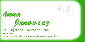 anna janovicz business card